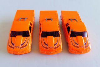 3 1998 Hot Wheels Pro - Stock Chevy S10 Bright Neon Orange & Purple Windows
