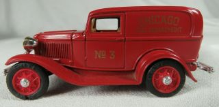An Ertl Chicago Fire Dept 1932 Ford Panel Delivery Truck 1/43 Diecast Model