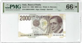 Italy 2000 Lire 1990,  P - 1115 Banca D 