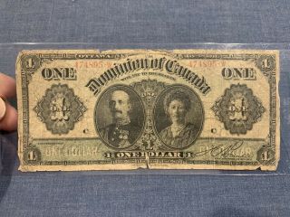 1911 Dominion Of Canada $1 Note Ottawa,  See Photos 474895 - W Bin $45