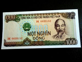 Vietnam 1987 1000 Dong P - 102 Unc.  Note May Have A Different Prefix Number.