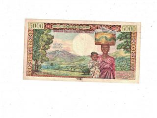 MADAGASCAR 5000 francs 1966 P60 PB1 2