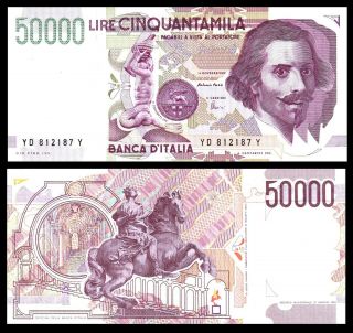 Italy - 50000 Lire 1992 Banknote Note P 116 Unc Banknote