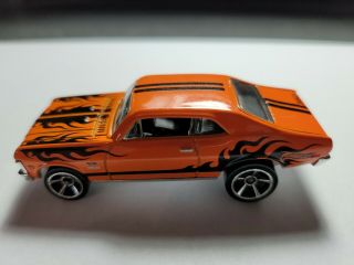 Hotwheels 1968 Chevy Nova Flamed Orange—1/64–loose—super