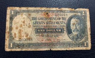 Strait Settlement 1 Dollar 1935 [vg]