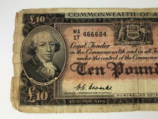 Common Wealth of Australia £10 Ten Pounds Banknote RARE 2
