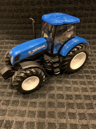 Holland Blue Plastic Tractor Toy Vehicle 4x4 Clear Cab T7 270 6” 2