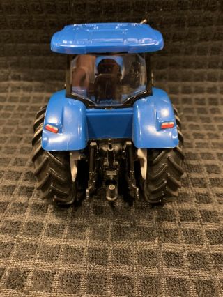 Holland Blue Plastic Tractor Toy Vehicle 4x4 Clear Cab T7 270 6” 3