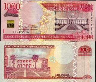 Dominican Republic 1000 1,  000 Pesos 2012 P 186 Unc
