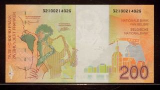 ND (1995) Belgium 200 FRANCS | UNC | Banque Nationale De Belgique 2