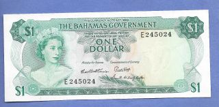 Bahamas Monetary Authority 1965 $1.  00 Note - Crisp Uncirculated