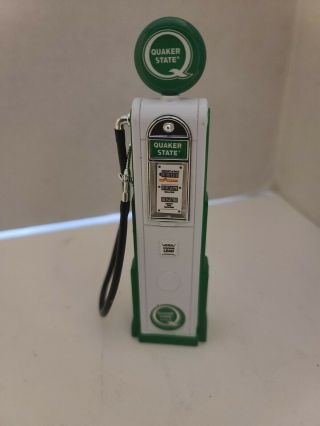 Digital Gas Pump Quaker State White Yatming 98801 1/18 Scale For Diecast Cars