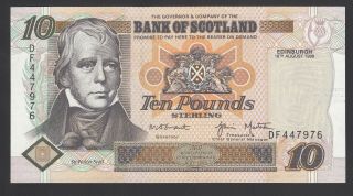 Scotland 10 Pounds 1998 Au - Unc P.  120,  Banknote,  Uncirculated