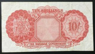 BAHAMAS (1740),  1953,  10 Shillings,  P14d 2