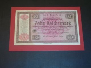 Germany 1934 10 Mark Circulated Banknote P - 208