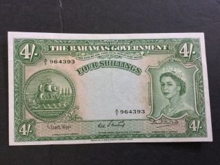1936 The Bahamas Government $4 Shillings.