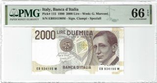 Italy 2000 Lire 1990,  P - 115 Banca D 