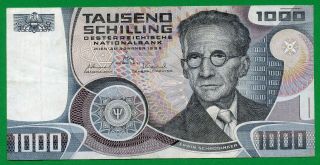 Austria 1000 Schilling 1983 Banknote Note - P 152,  Xf -