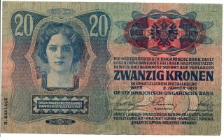 Oesterreich Banknote - Austria Hungary - 1000 Zwansig Kronen - Husz Korona - 1913