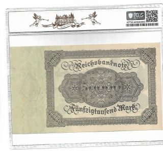 Germany,  Weimar Rep.  /Reichsbanknote Pick 79 1922 50000 Mark PCGS 65 PPQ 2