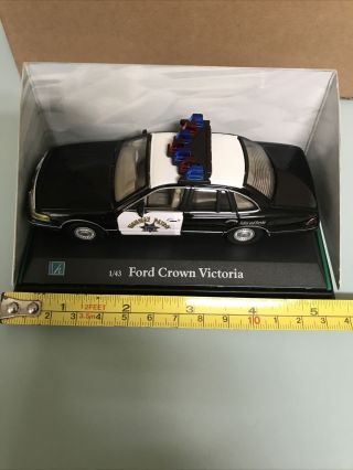 Honeywell 1/43 Ford Crown Victoria License Plate Says California Highway Patrol