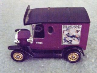 Die - Cast Metal Car/norman Rockwell/saturday Evening Post 1921 Delivery Van