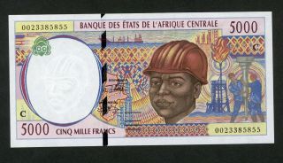 Central African States Congo 5000 Francs 2000 Pick 104cf Unc