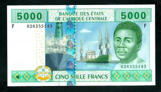 Central African States (p509f) 5,  000 Francs 2002 Unc
