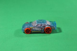 Hot Wheels Car Stockar Neon Blue Body/orange Wheels Clear Car Mattel
