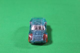Hot Wheels Car Stockar Neon Blue Body/Orange Wheels Clear Car Mattel 3