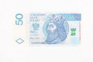 50 Zloty Poland Banknote From 2012y Aa Series