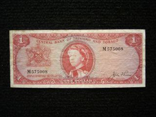 Trinidad And Tobago P - 26a 1964 1 Dollar Vf