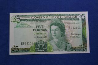 Gibraltar 5 Pounds 1988 P.  21b Uncirculated - - See Many More