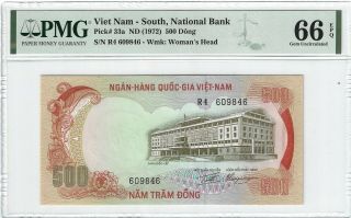 P - 33a 1972 500 Dong,  Viet Nam,  State Bank,  Pmg 66epq Gem,