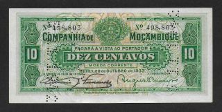 P - R28 - Mozambique (companhia De MoÇambique) - Portugal - 10 Centavos - 1933 - Unc