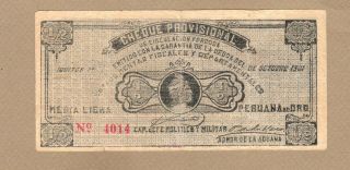 Peru: 0,  5 Libra Banknote,  (f/vf),  P - S605,  01.  10.  1921,