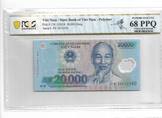 Viet Nam/state Bank Of Viet Nam Pick 120 2018 20000 Dong Pcgs 68 Ppq