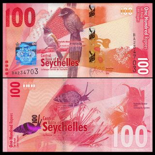 Seychelles 100 Rupees,  2016,  P - 50,  Unc