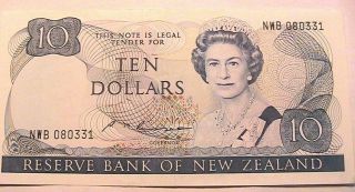 1985 Zealand 10 Dollars Ch Xf,  /au Paper Money Note Currency P172b