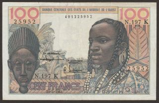 West African States 100 Francs P - 701kc / B106kc (sig 2,  Litho)