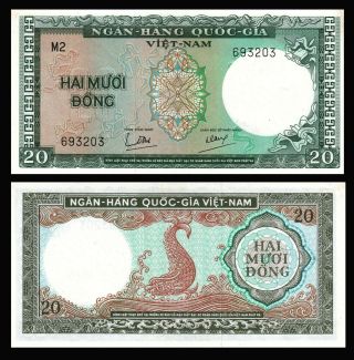 South Vietnam,  20 Dong,  Nd (1964),  P - 16,  Unc Banknote