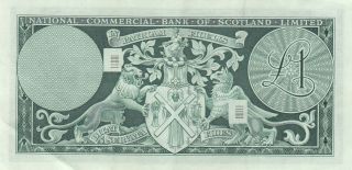 National Commercial Bank of Scotland 1 pound Burke 1968 B1510 P - 274 XF 2