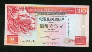 Hong Kong 100 Dollars 2001 Pick 203d Unc.