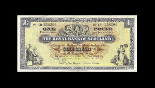 3.  1.  1967 Royal Bank Of Scotland 1 Pound " Cr " ( (ef, ))