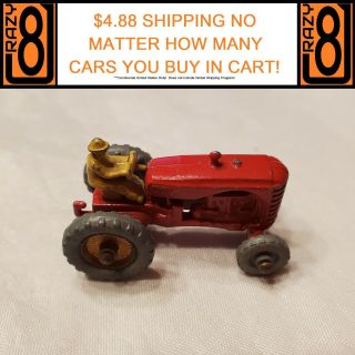 Matchbox Lesney 1957 4 B Massey Harris Tractor Red Mw Good (missing Front Pipe)