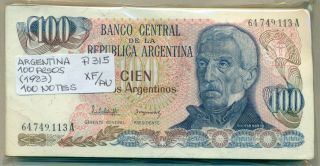 Argentina Bundle 100 Notes 100 Pesos (1983) P 315 Xf/au