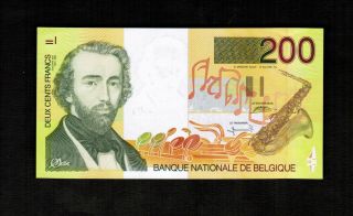 Belgium 200 Francs Nd (1995) Gem Unc