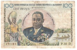 Equatorial African States (gabon) 100 Francs 1961 P - 1d