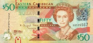 East Caribbean States 50 Dollars 2012 P - 54b