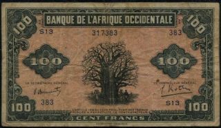 West Africa 100 Cents Francs Banque De L 